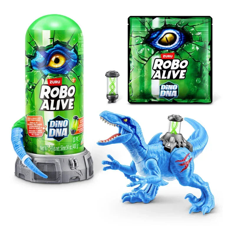 Zuru Robo Alive Dino DNA Light-Up Dino Building Kit with Slime - Naivri