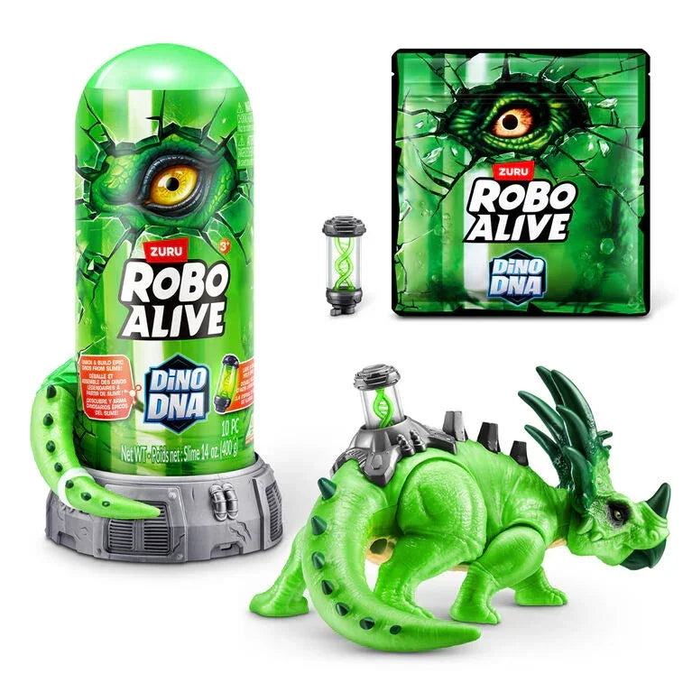 Zuru Robo Alive Dino DNA Light-Up Dino Building Kit with Slime - Naivri