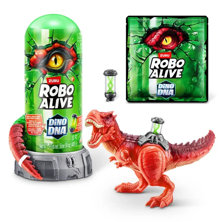 Zuru Robo Alive Dino DNA Light-Up Dino Building Kit with Slime - Naivri