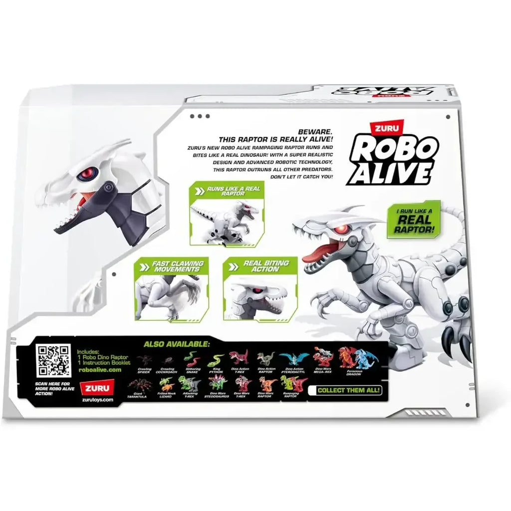 ZURU Robo Alive Raptor Droid Dinosaur – Fast Running & Chomping Action (3 Years+) - Naivri