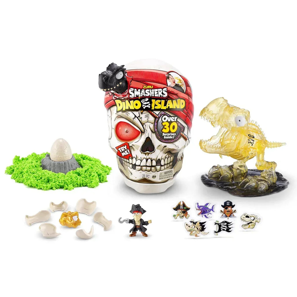 Zuru Smashers Dino Island Giant Skull Surprise Egg – T-Rex Unboxing Dinosaur Toy - Naivri