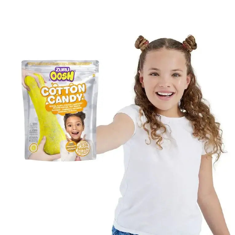 ZURU Oosh Fluffy Cotton Candy Sensory Compound – Stretchy Fluff Play (3 Years+) - Naivri