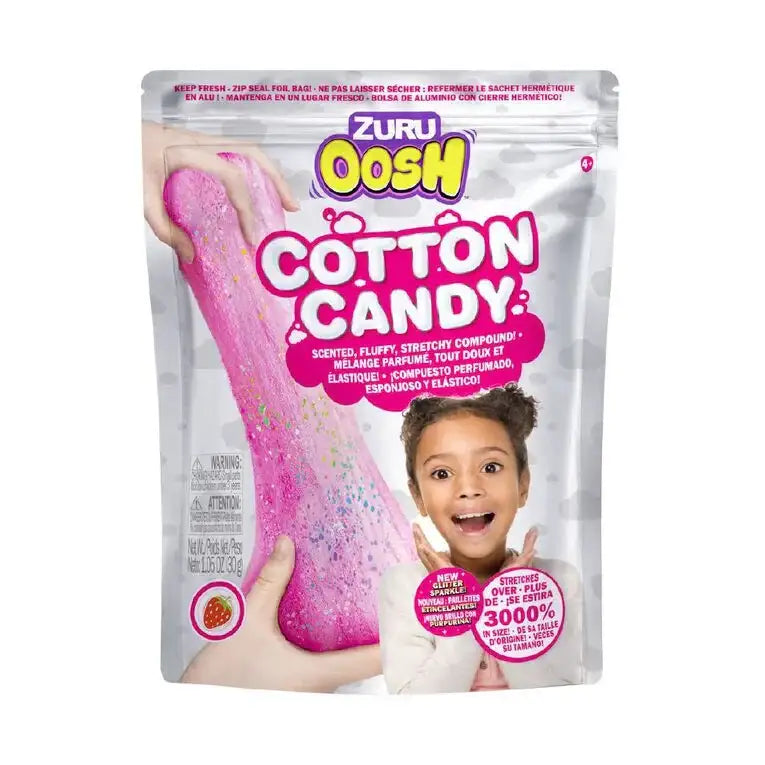 ZURU Oosh Fluffy Cotton Candy Sensory Compound – Stretchy Fluff Play (3 Years+) - Naivri